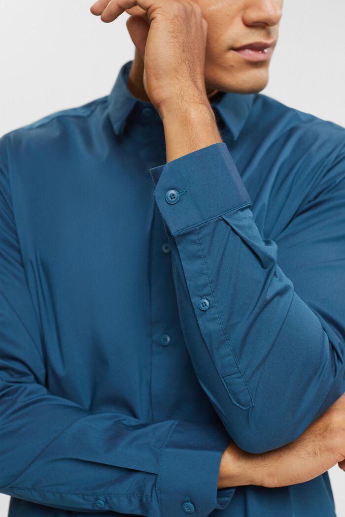 Slim fit shirt, PETROL BLUE, detail image number 2