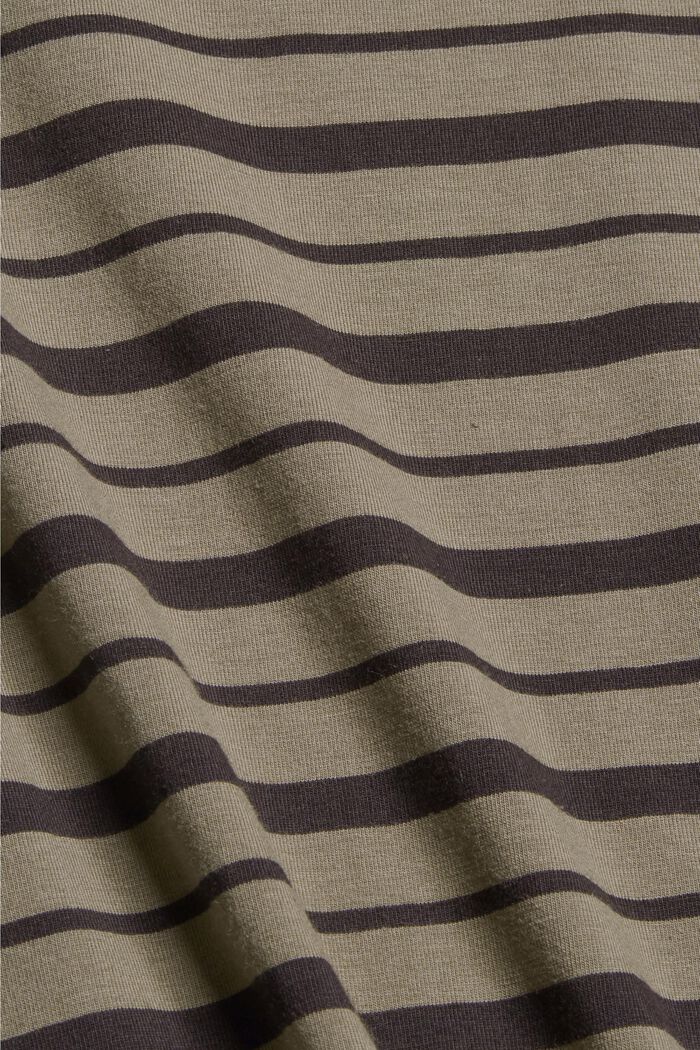 In a TENCEL™/ modal blend: Striped shirt, DARK KHAKI, detail image number 4
