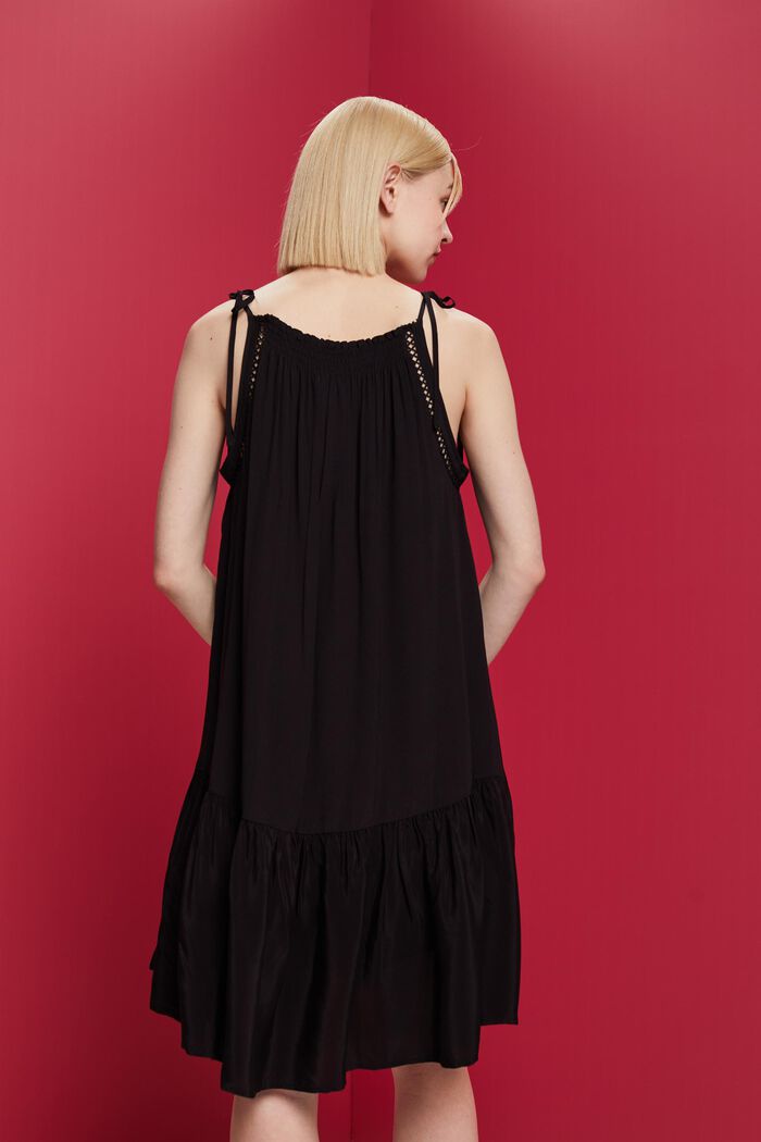 Strappy dress with smock, BLACK, detail image number 3