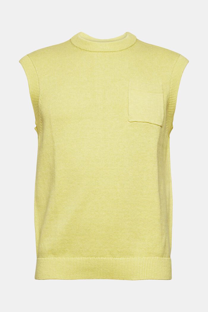 Sleeveless jumper with a breast pocket