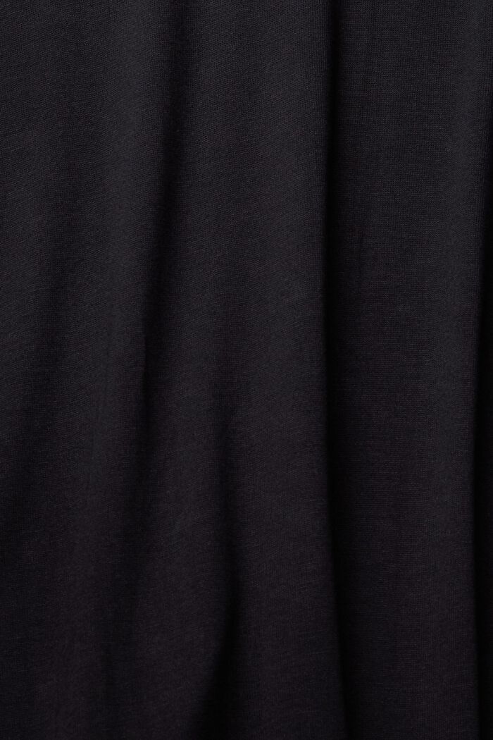 Buttoned long-sleeved top, LENZING™ ECOVERO™, BLACK, detail image number 1
