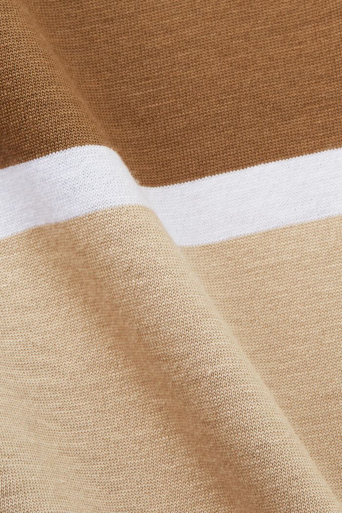 Striped t-shirt, 100% cotton, PALE KHAKI, detail image number 5