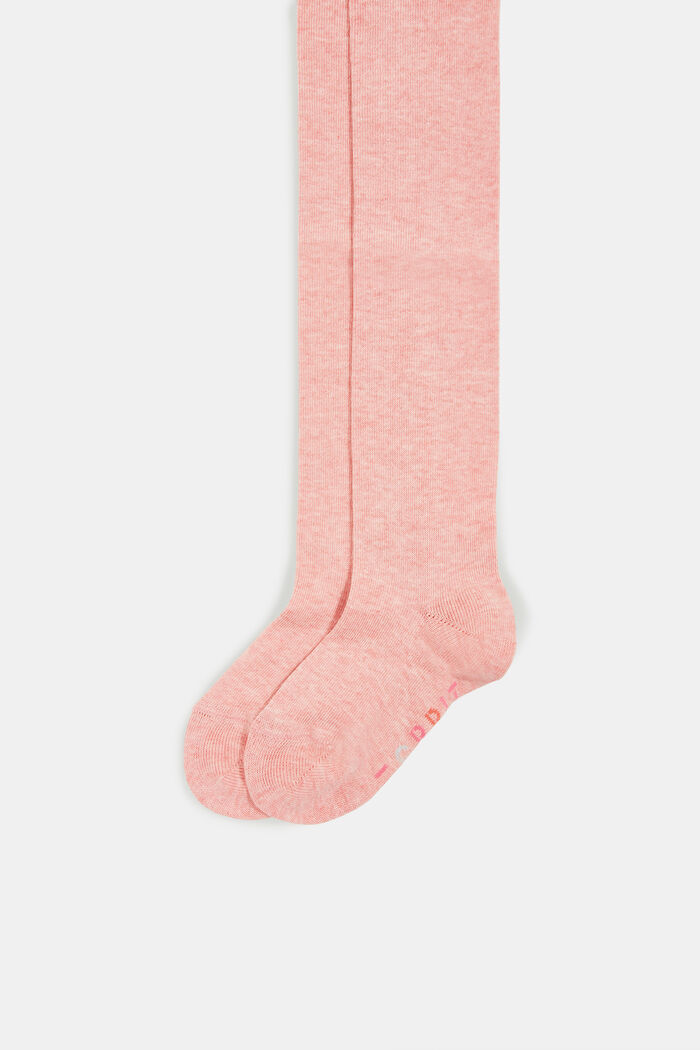 Cotton blend tights, HEATHER PINK, detail image number 0