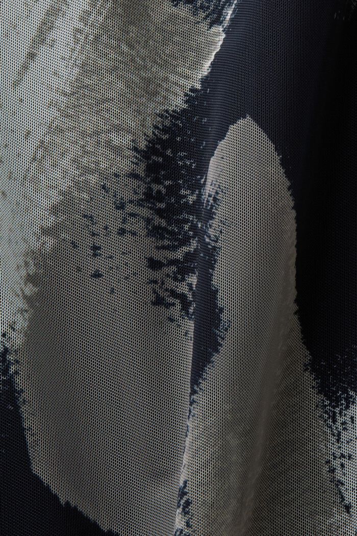 Printed Mesh Midi Skirt, BLACK, detail image number 6
