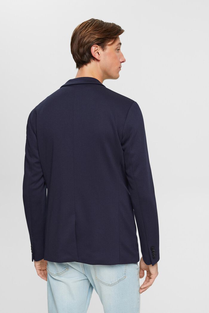 Textured slim fit blazer, NAVY, detail image number 3