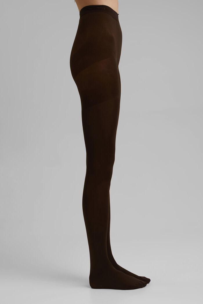 Tights with a shaping effect, 80 den, DARK BROWN, detail image number 0