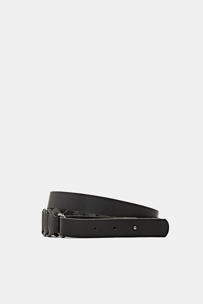 Made of leather: waist belt in a braided look