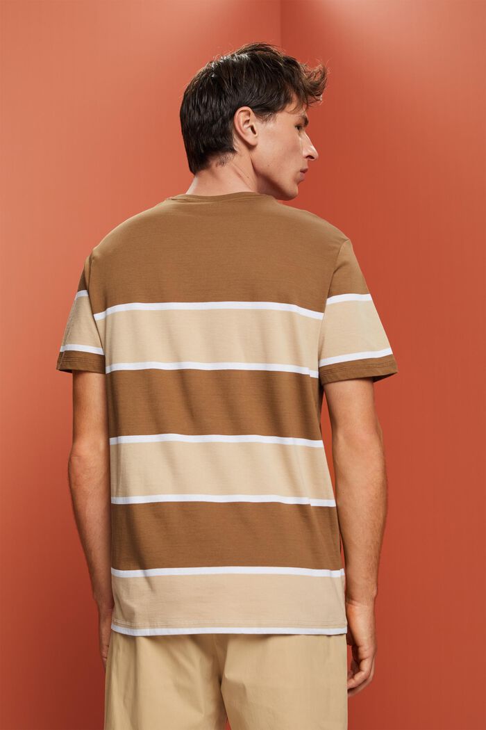 Striped t-shirt, 100% cotton, PALE KHAKI, detail image number 3