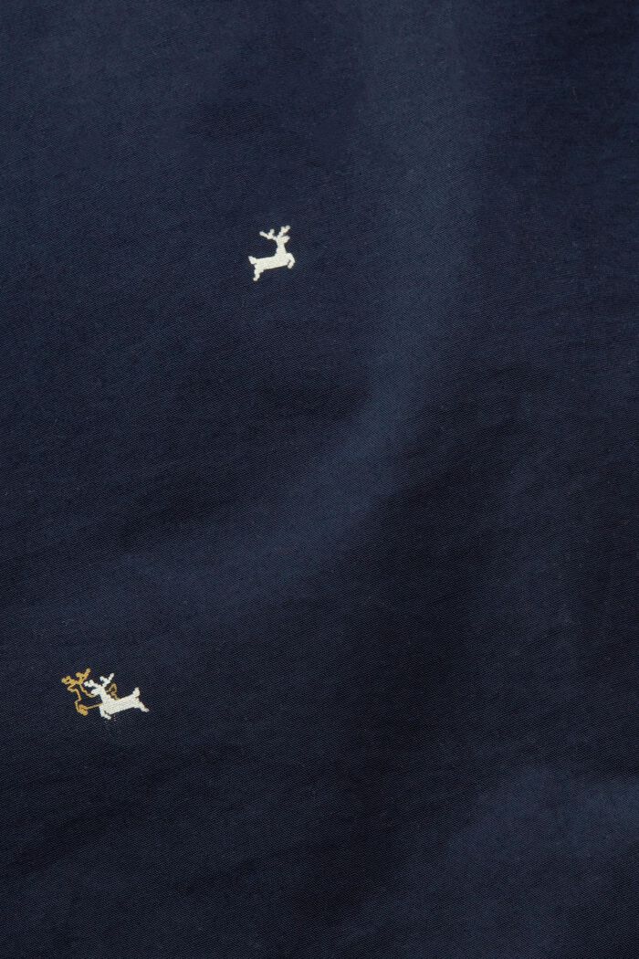 Reindeer print shirt, PETROL BLUE, detail image number 5