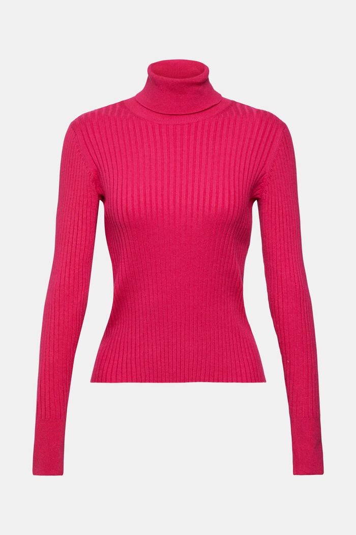 Ribbed roll neck sweater