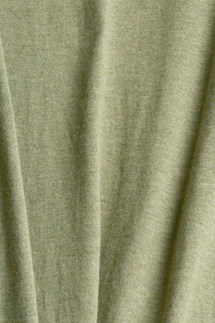 Containing TENCEL™: polo shirt in a knit look, LIGHT KHAKI, detail image number 4