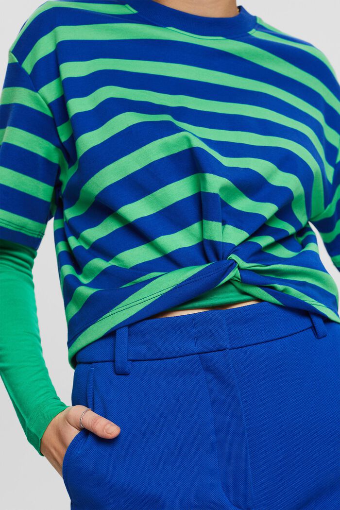 Striped Twisted T-Shirt, BRIGHT BLUE, detail image number 3