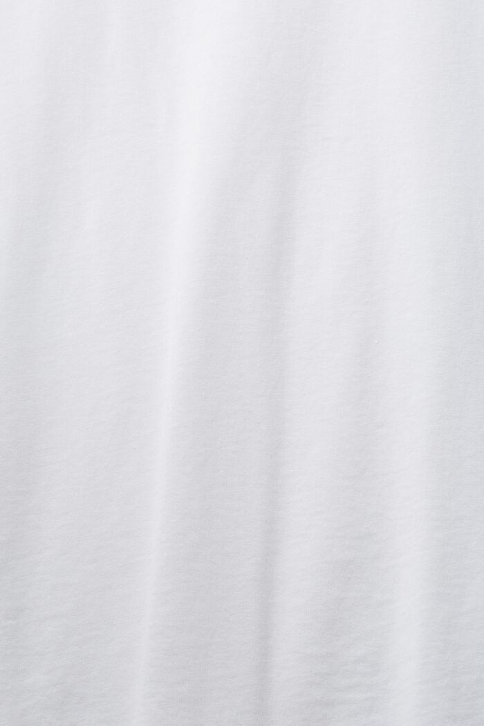 T-shirt with turn-up sleeves, WHITE, detail image number 4