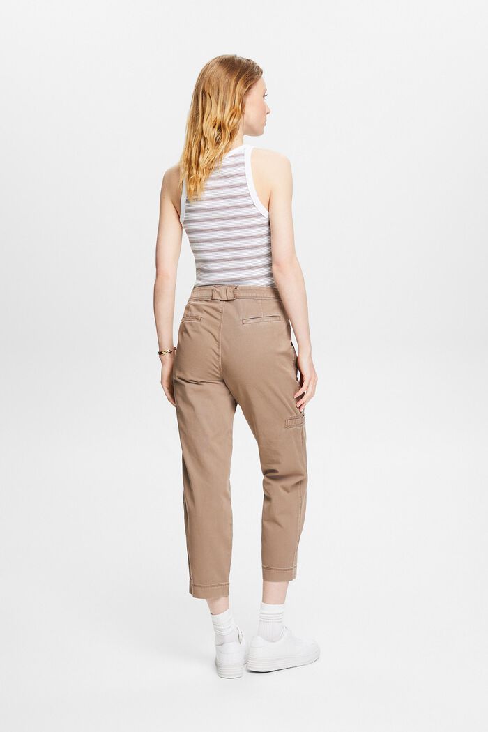 Capri trousers in pima cotton, TAUPE, detail image number 2