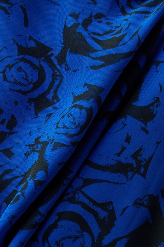 Printed Gathered Chiffon Skirt, BRIGHT BLUE, detail image number 5