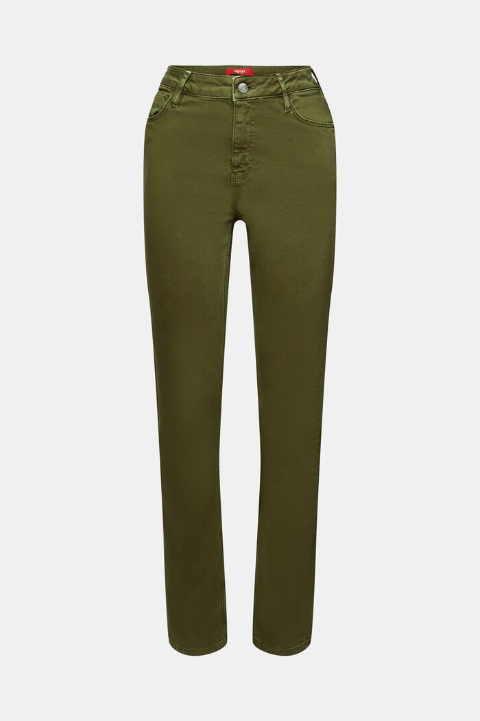 Slim fit stretch trousers, KHAKI GREEN, detail image number 7