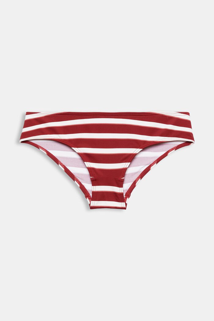 Striped hipster bikini bottoms, DARK RED, detail image number 4