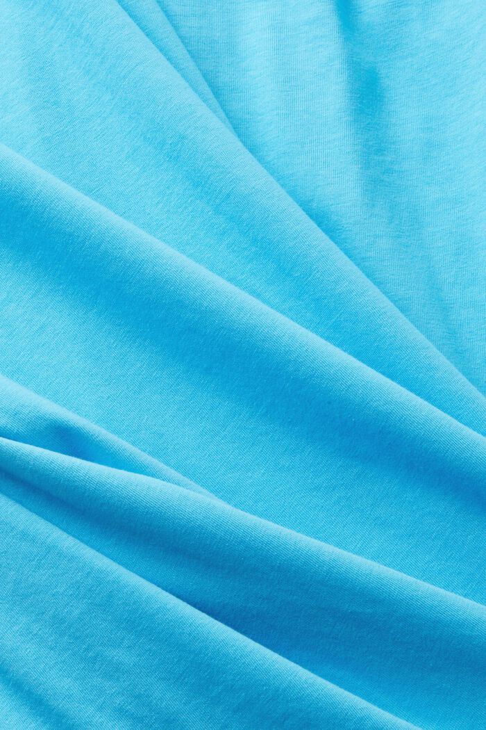 Cotton t-shirt with print, TURQUOISE, detail image number 6