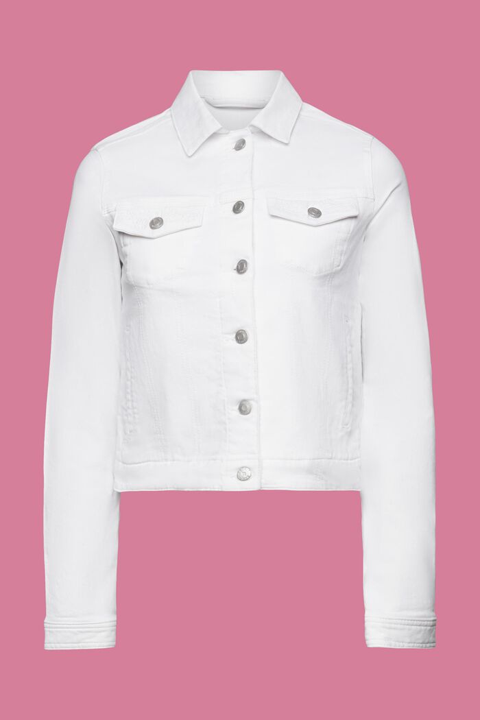 Jeans jacket, WHITE, detail image number 6