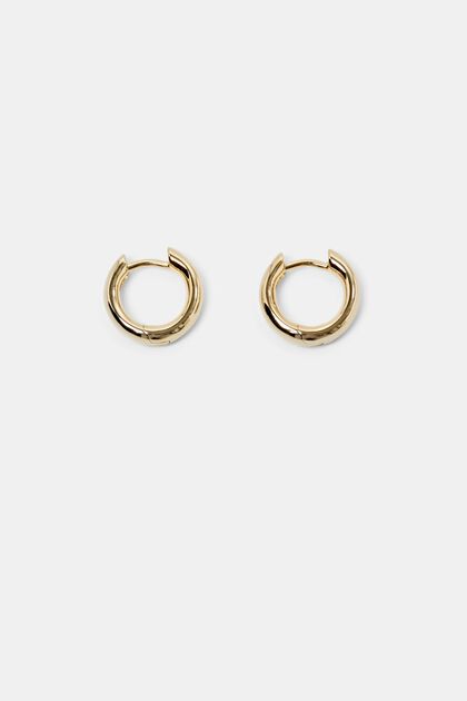 Gold-Tone Sterling Silver Huggie Hoop Earrings