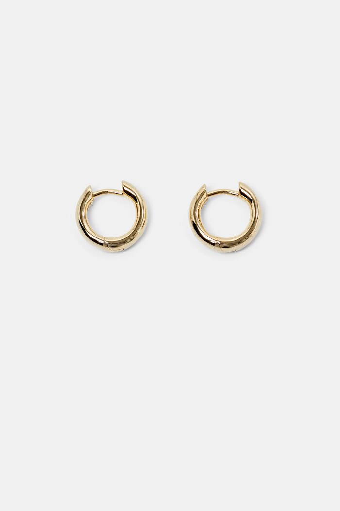 ESPRIT - Gold-Tone Sterling Silver Huggie Hoop Earrings at our online shop