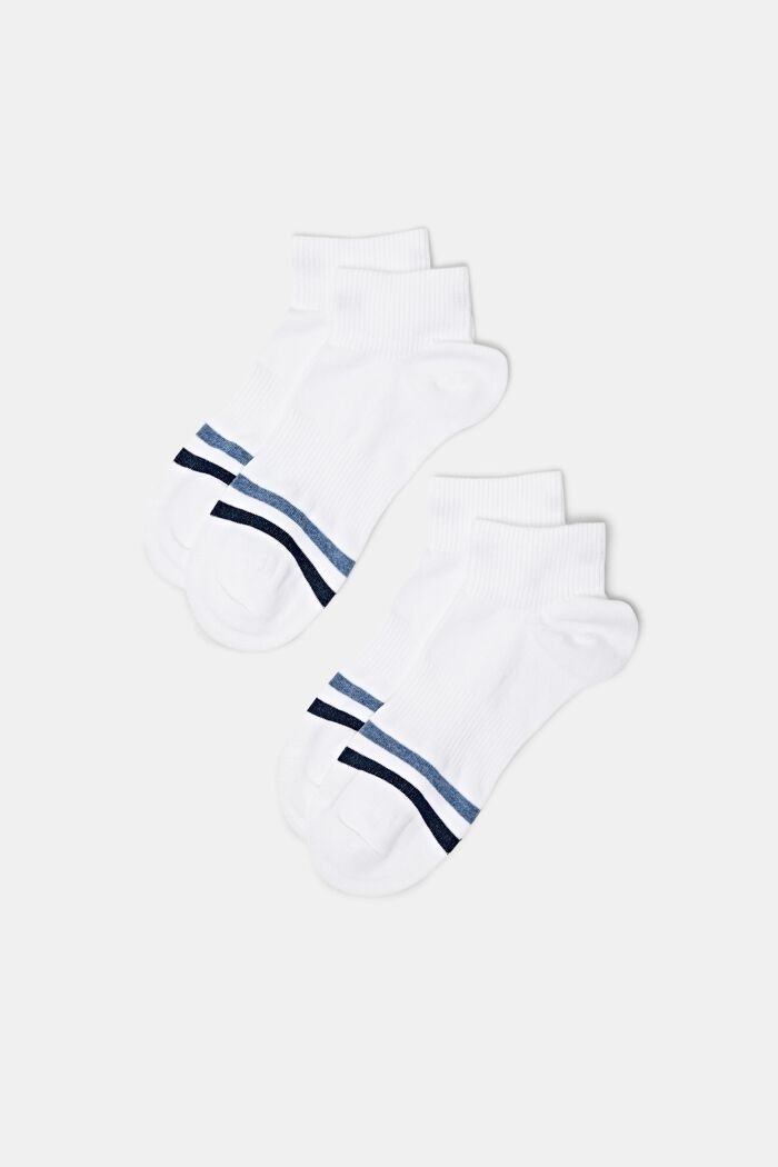 2-Pack Striped Socks, WHITE, detail image number 0
