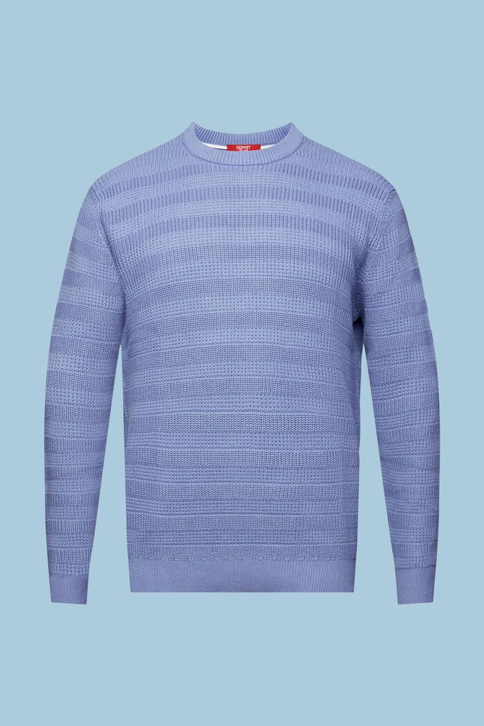 Structured Crewneck Sweater, BLUE LAVENDER, detail image number 6
