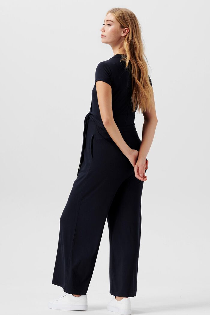 Jersey wide leg jumpsuit with nursing function, NIGHT SKY BLUE, detail image number 2