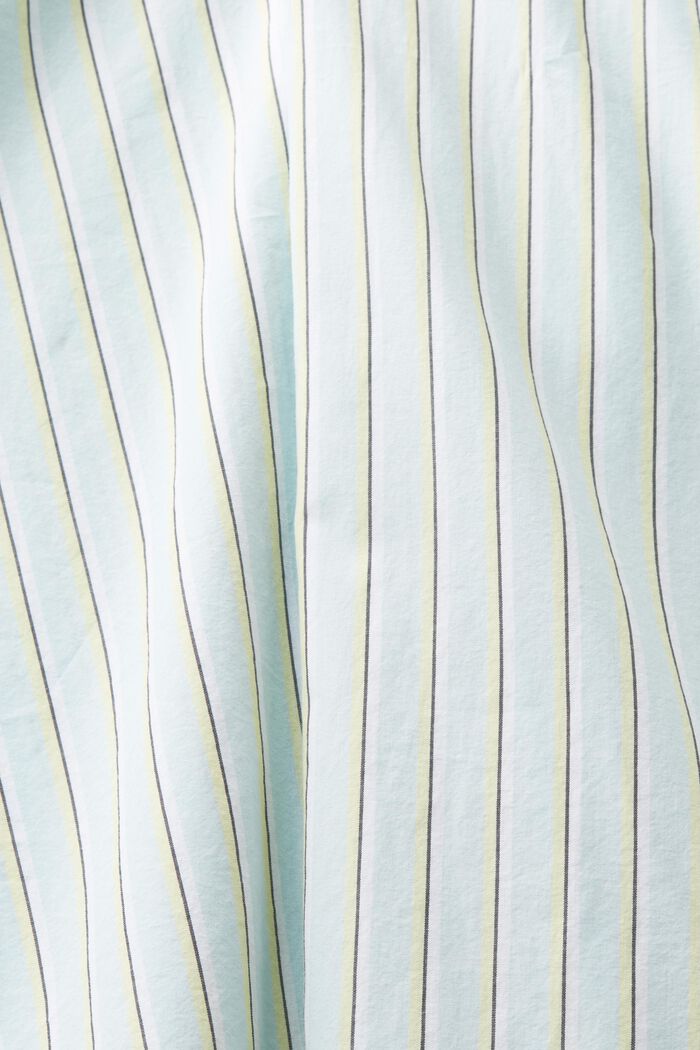 Striped Cotton Shirt, LIGHT AQUA GREEN, detail image number 5