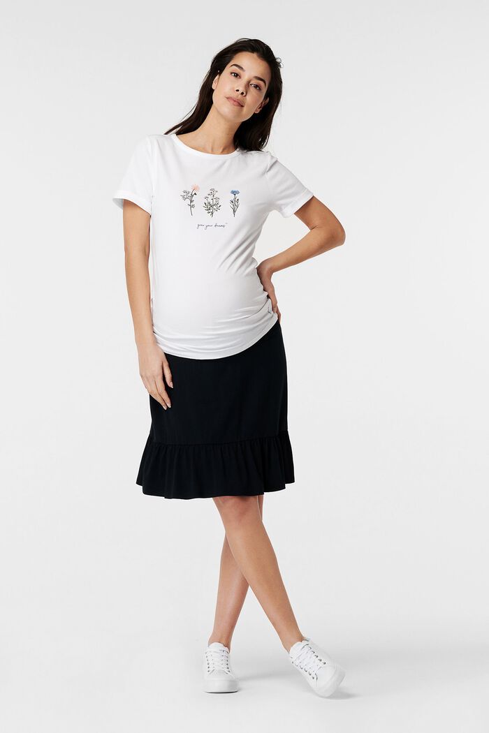 Jersey skirt with an under-bump waistband, LENZING™ ECOVERO™