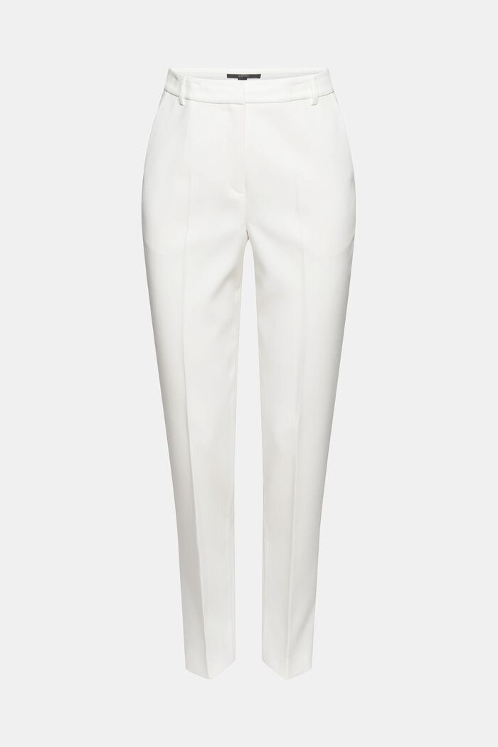 Trousers with pressed pleats
