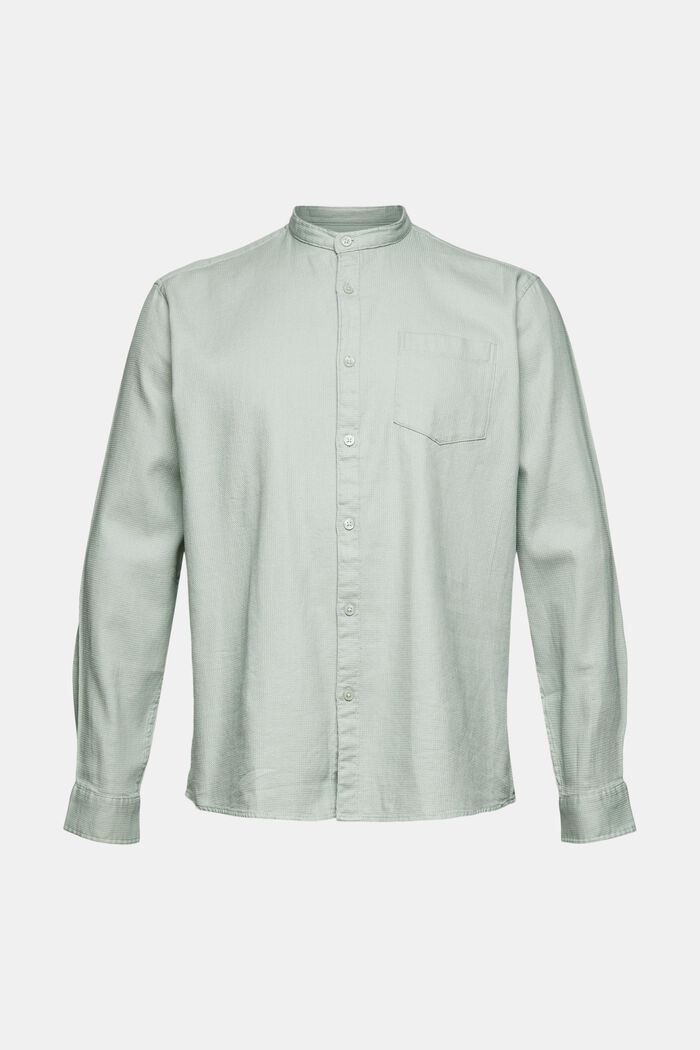 Shirt with a band collar
