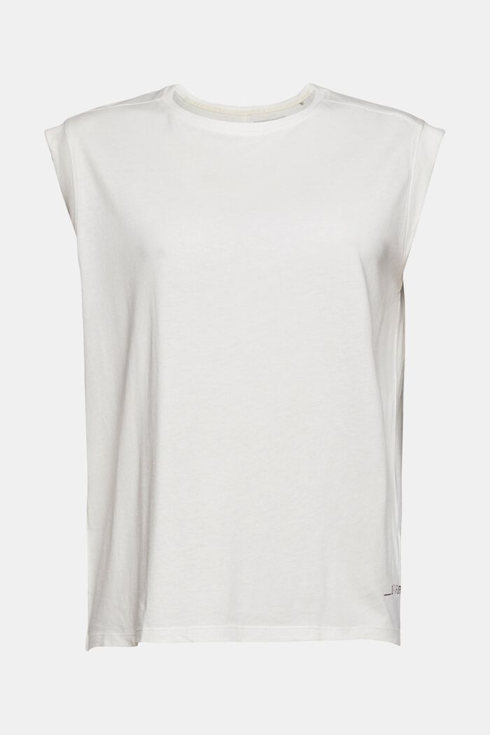 Sleeveless active top, blended organic cotton