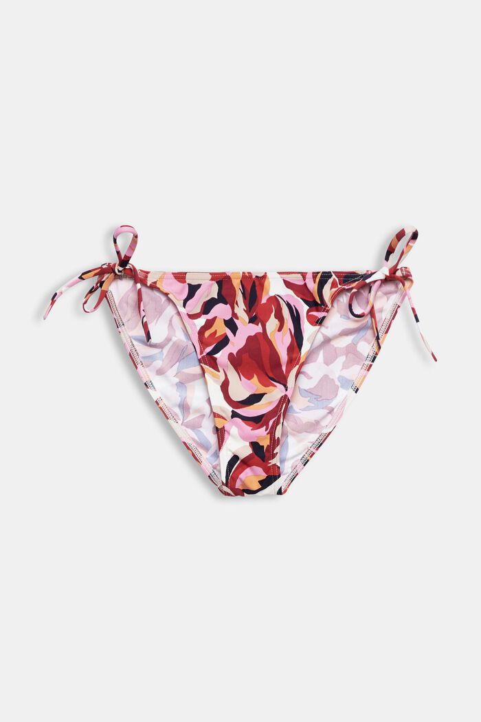 Carilo beach bikini bottoms with floral print, DARK RED, detail image number 5