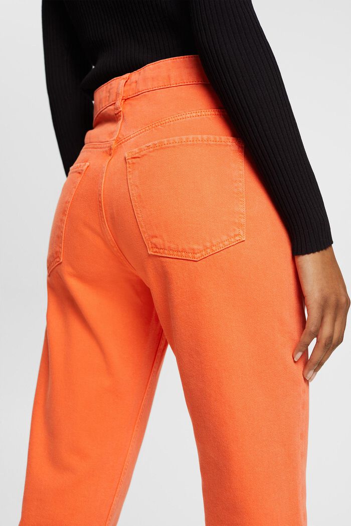 Mom fit twill trousers, ORANGE RED, detail image number 4