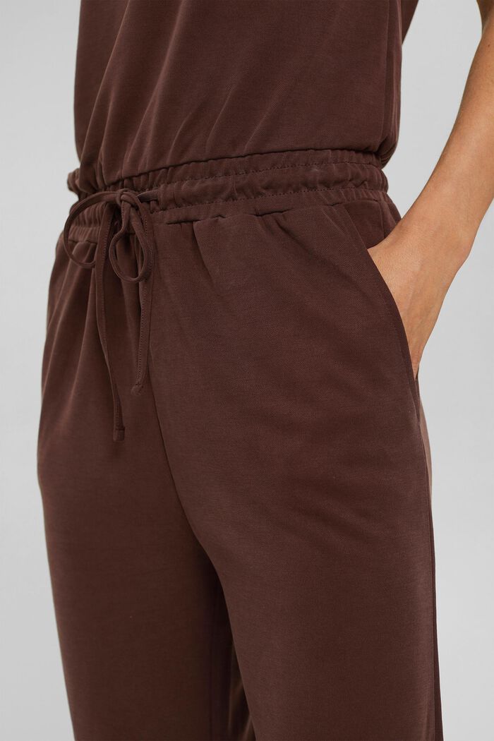 Jumpsuit with a matt shimmer, RUST BROWN, detail image number 3