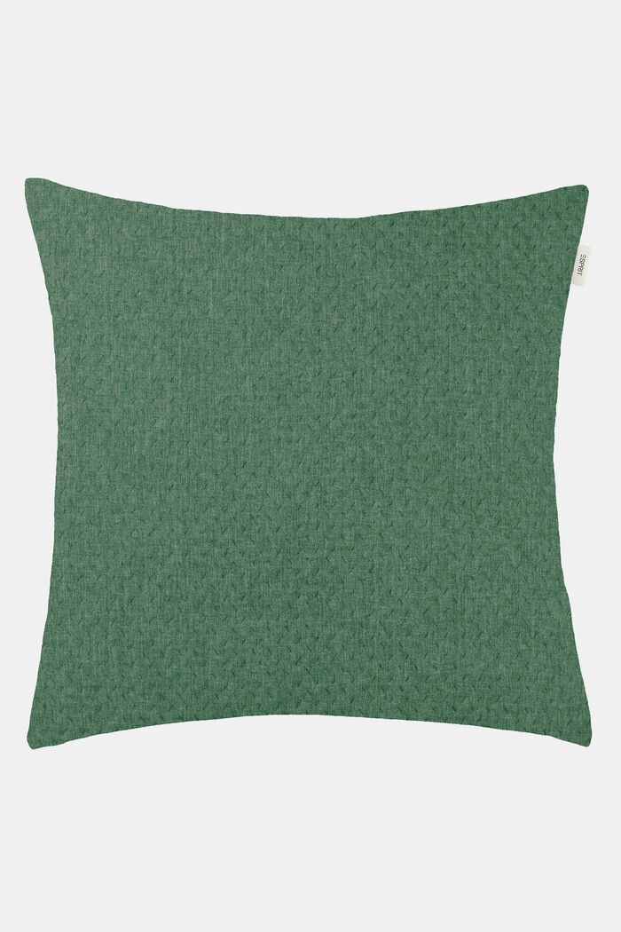 Woven decorative cushion cover, DARKGREEN, detail image number 0