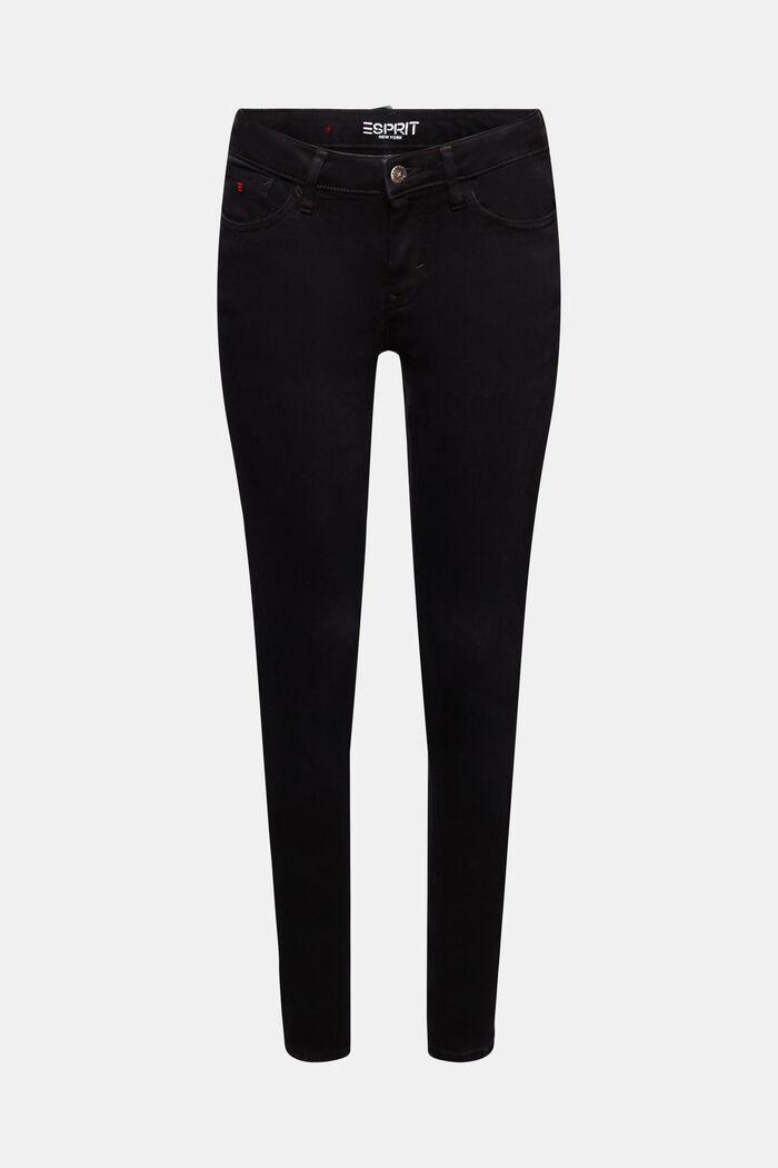 Mid-Rise Skinny Jeans, BLACK DARK WASHED, detail image number 7