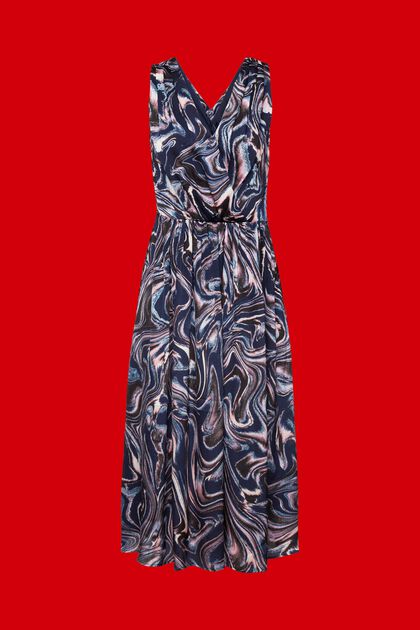 Midi dress with all-over print