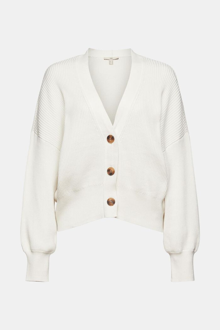 Cardigan made of 100% organic cotton, OFF WHITE, detail image number 2