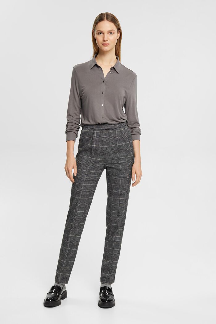 Jersey blouse, LENZING™ ECOVERO™, MEDIUM GREY, detail image number 2