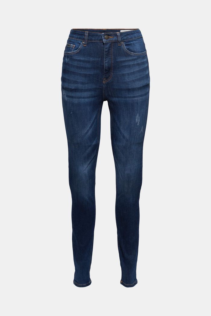 Super stretch jeans made of organic cotton, BLUE LIGHT WASHED, detail image number 0