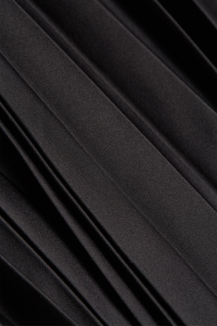 Recycled: Pleated skirt with an elasticated waistband, BLACK, detail image number 4