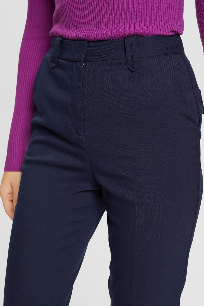Mid-rise tapered leg trousers, NAVY, detail image number 2