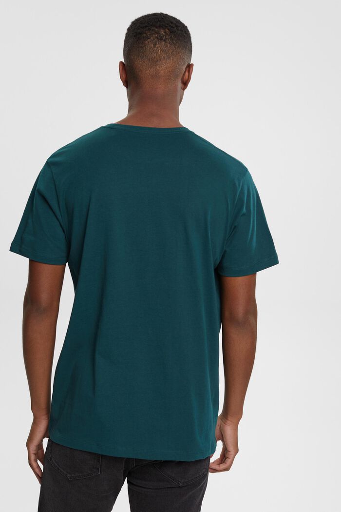 T-shirt with chest print, DARK TEAL GREEN, detail image number 3