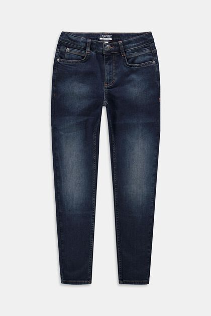 Tapered jeans with adjustable waistband