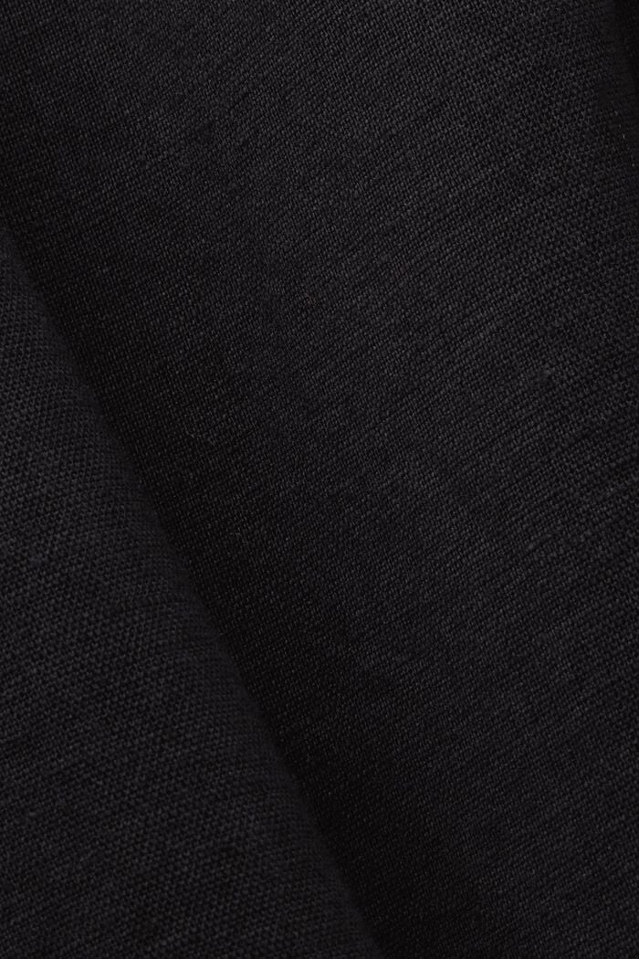 Mini dress, cotton-linen blend, BLACK, detail image number 5