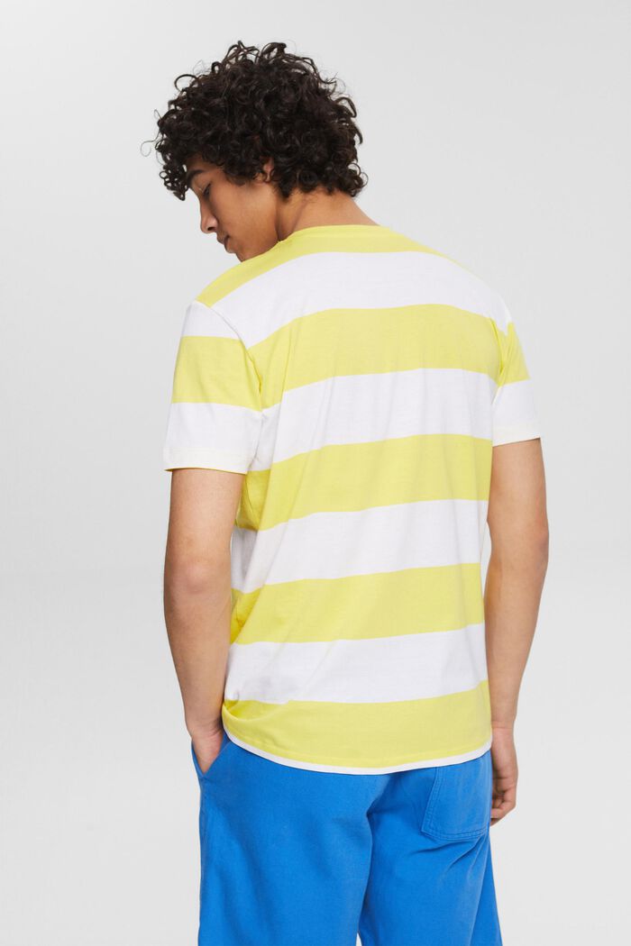 Jersey T-shirt with stripes and a print, YELLOW, detail image number 3