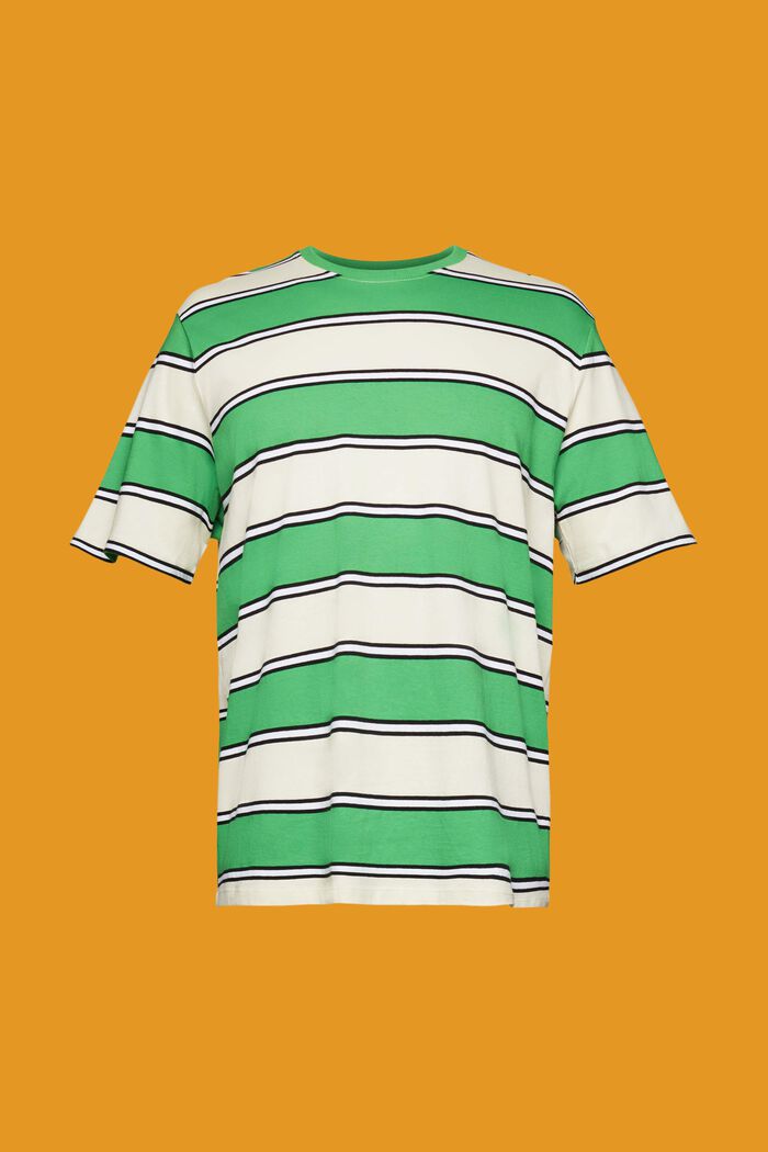 Striped sustainable cotton T-shirt, GREEN, detail image number 6