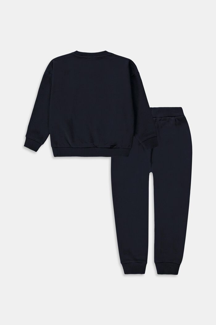 Set: sweatshirt and tracksuit bottoms, 100% cotton, NAVY, detail image number 1